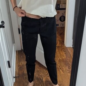 aritzia black tapered ankle